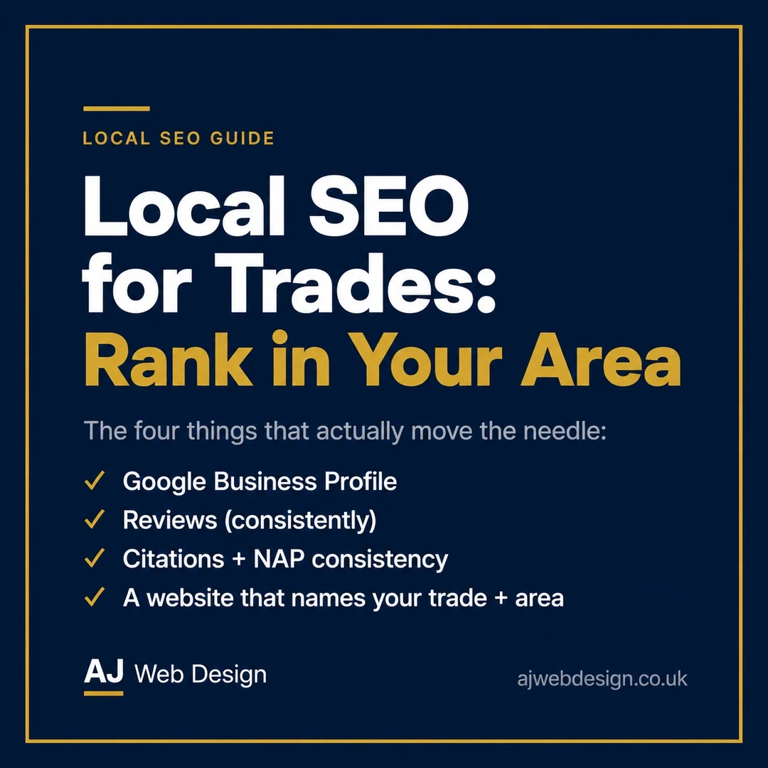 local SEO for trades — Google Maps local pack showing plumber and electrician ranked top in Cambridge