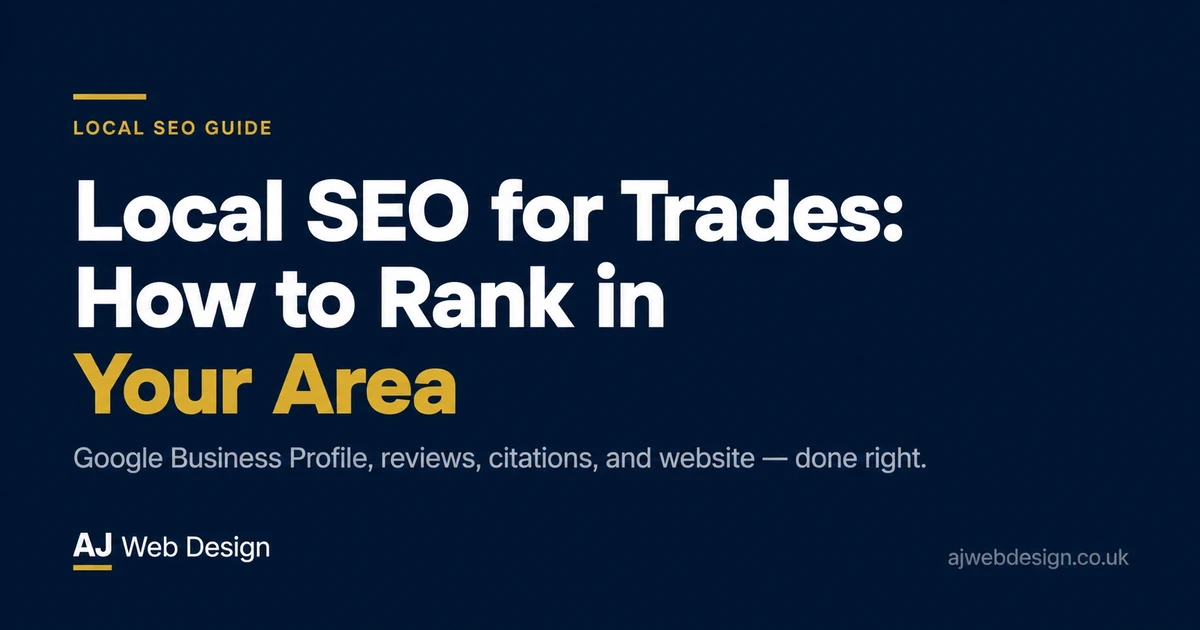 Local SEO for trades — how to rank in your area on Google in 2026