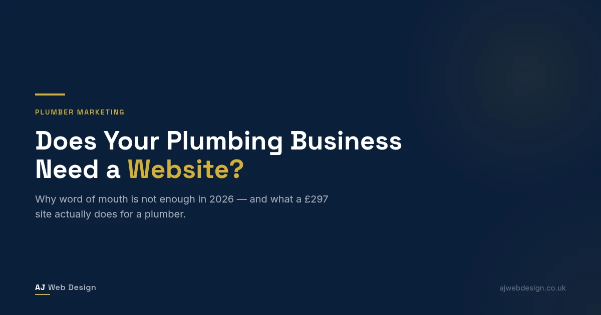 plumbing business website — mobile homepage with click-to-call button for a Cambridge plumber