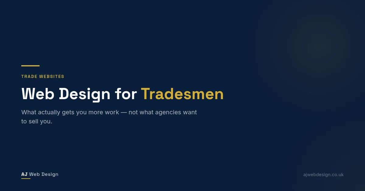 Web design for tradesmen