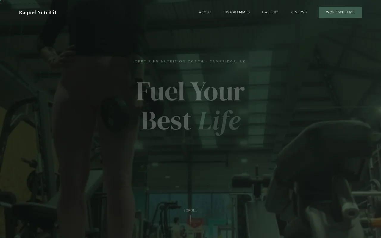 Raquel NutriFit website — built by AJ Web Design