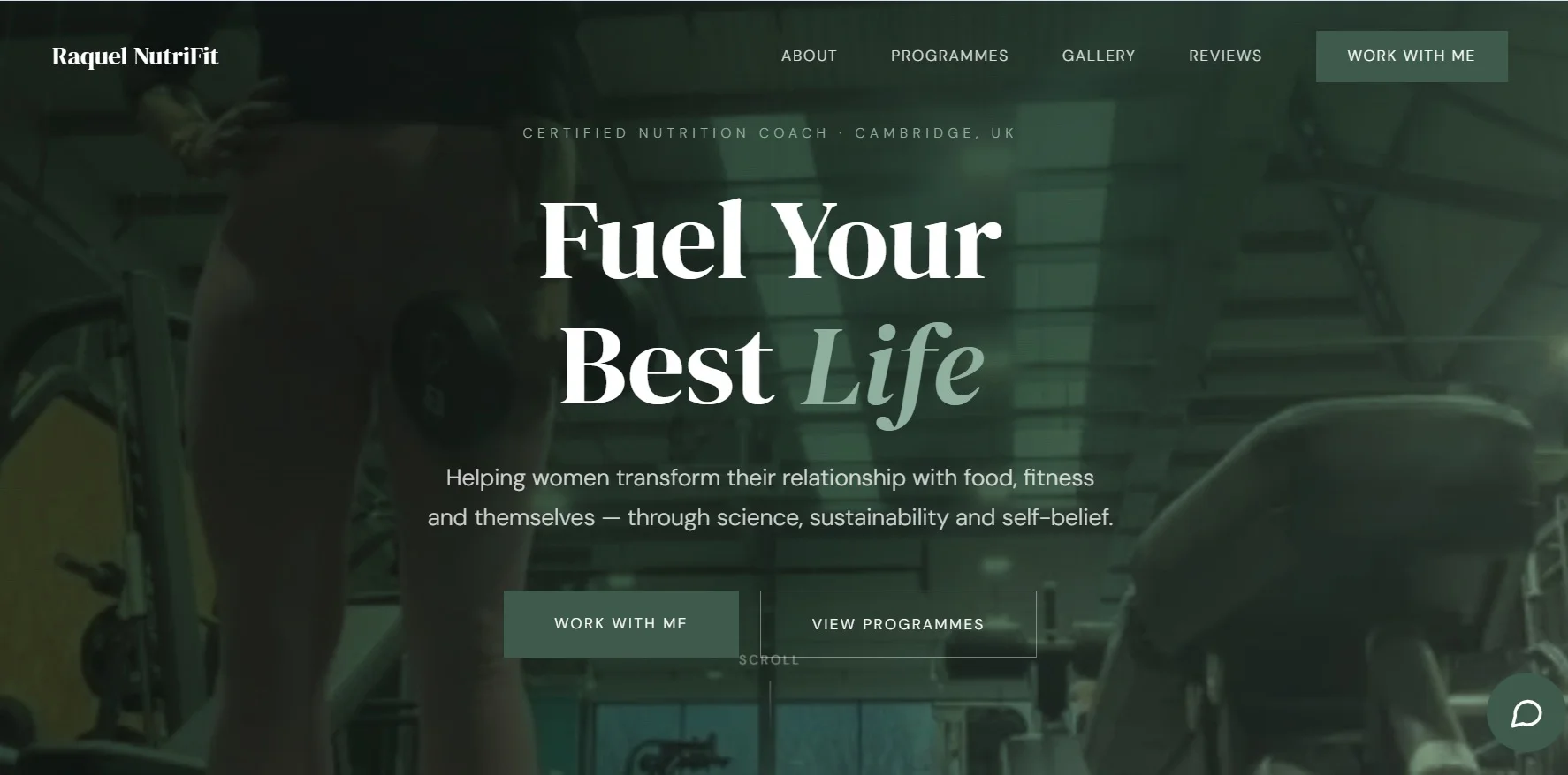 Raquel NutriFit website — nutrition and fitness coach Cambridge
