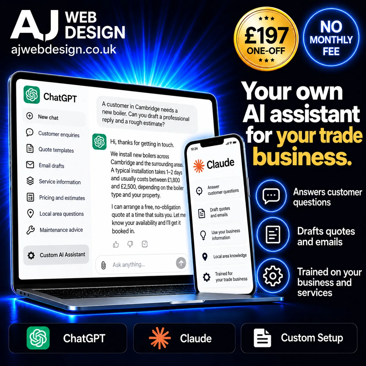 Custom ChatGPT / Claude AI Setup for Trade Businesses