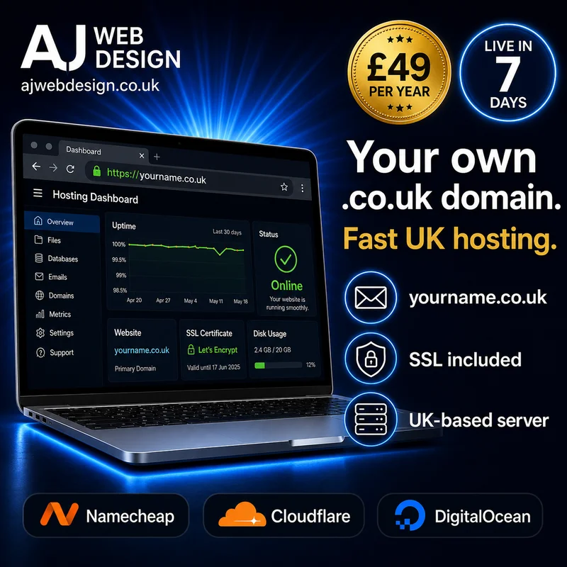 Domain and hosting for trade businesses