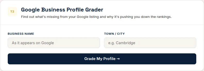 Google Business Profile Grader — check your Google listing
