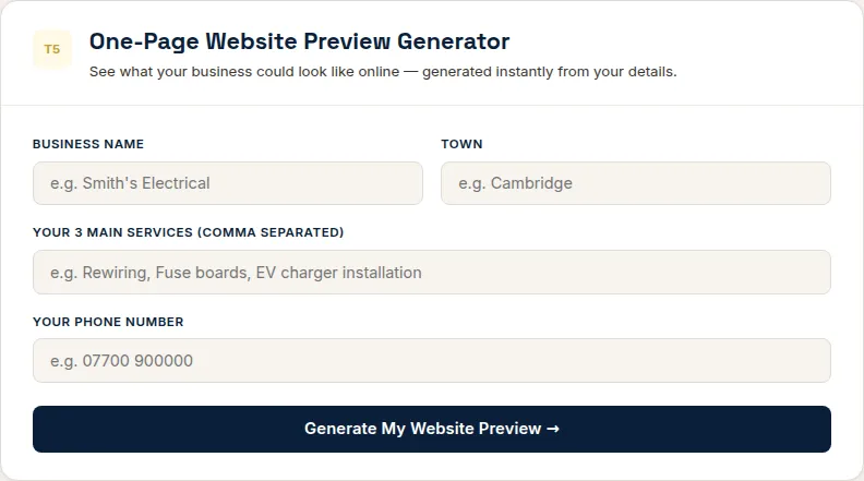 Website Preview — see what your site could look like